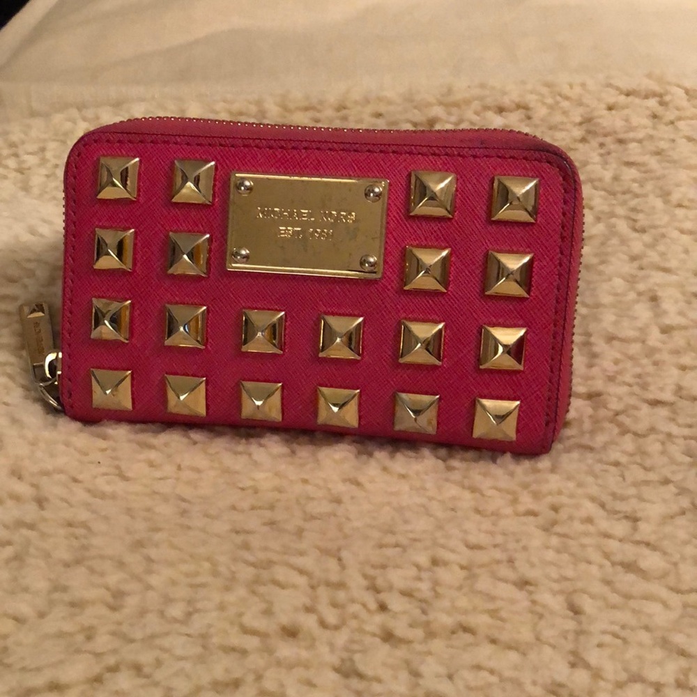 Michael Kors studded Wallet - PINK